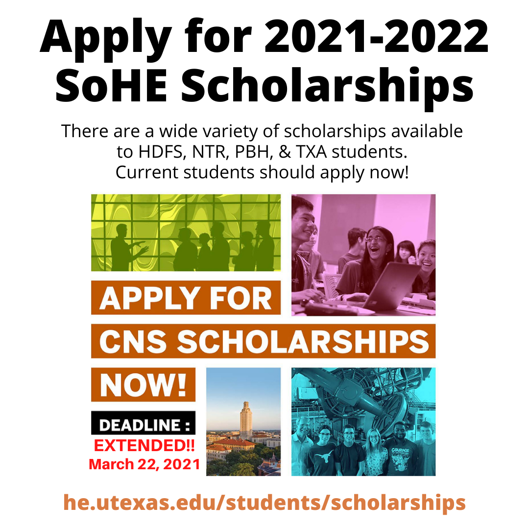 SoHE Scholarship deadline extension