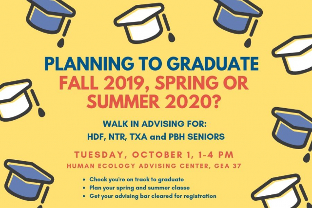 Planning to graduate Fall 2019 Spring or Summer 2020 