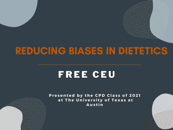 NTR - Reducing Biases in Dietetics - Free CEU