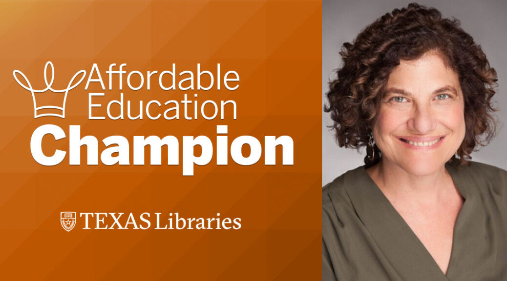 Deborah Jacobvitz Named an Open Educational Resources Affordable Education Champion